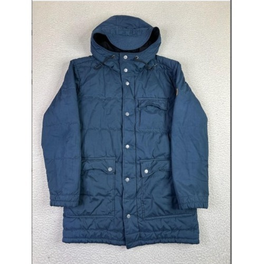 RVCA Hooded Mid-Length‎ Quilted Puffer Parka Jacket Men's Medium Navy Blue